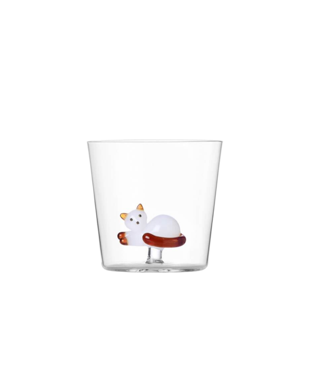 TUMBLER LYING WHITE CAT WITH AMBER TAIL - TROVE Malaysia