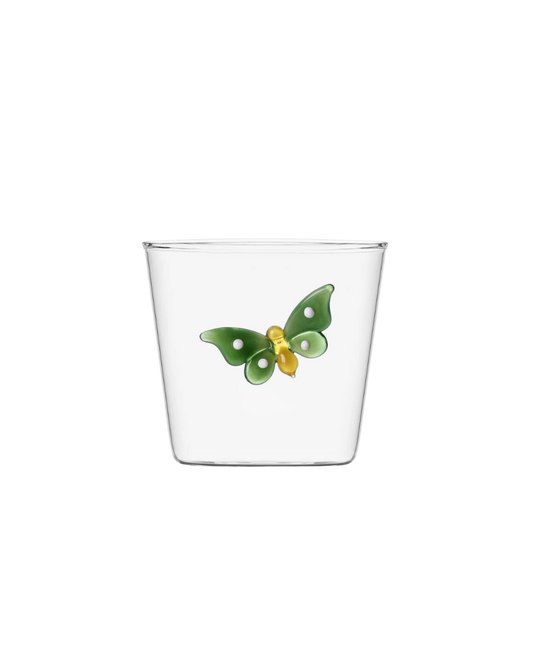 TUMBLER GREEN BUTTERFLY