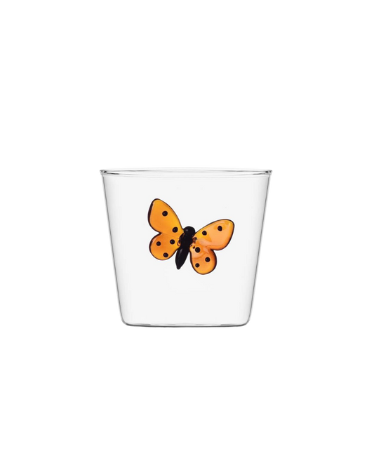 TUMBLER RED BUTTERFLY