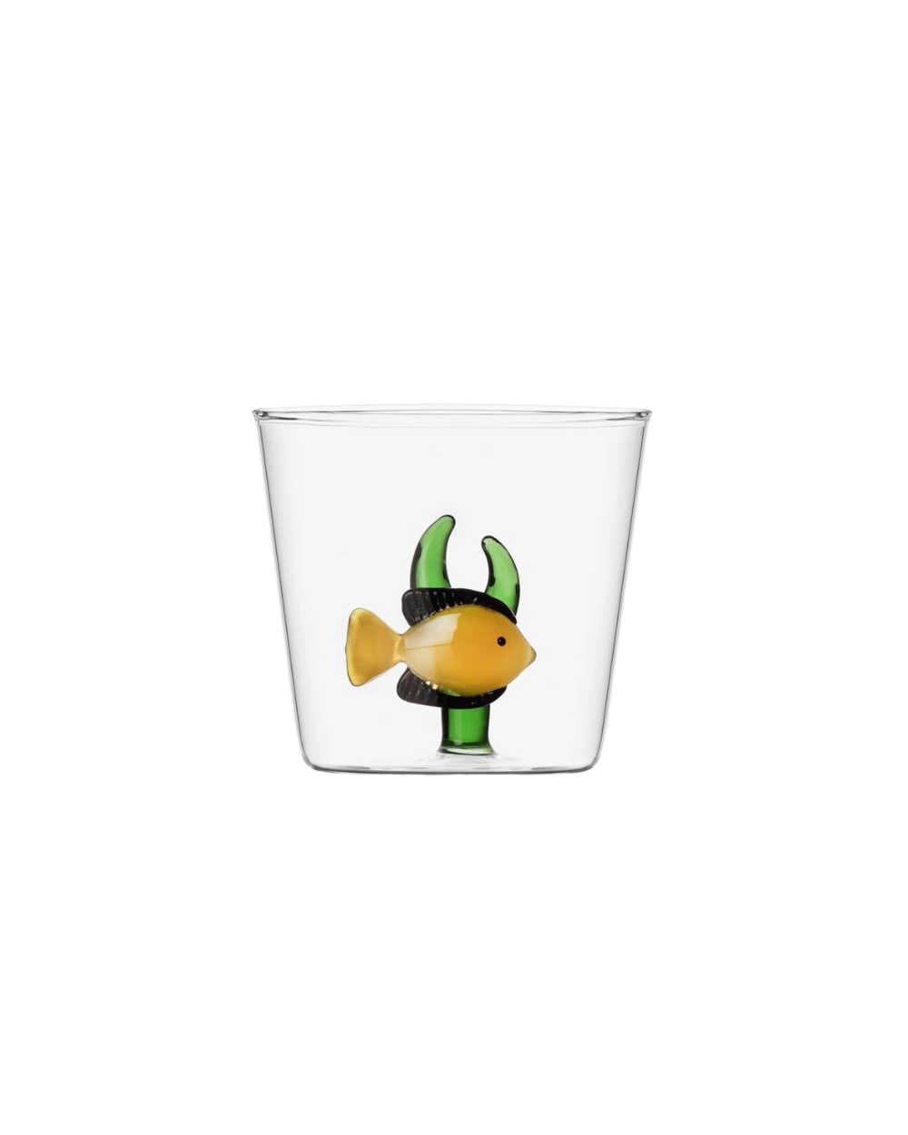 TUMBLER YELLOW FISH GREEN SEAWEED