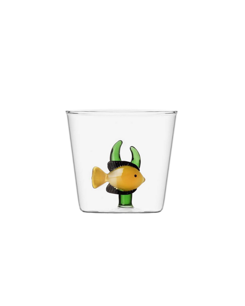 TUMBLER YELLOW FISH GREEN SEAWEED